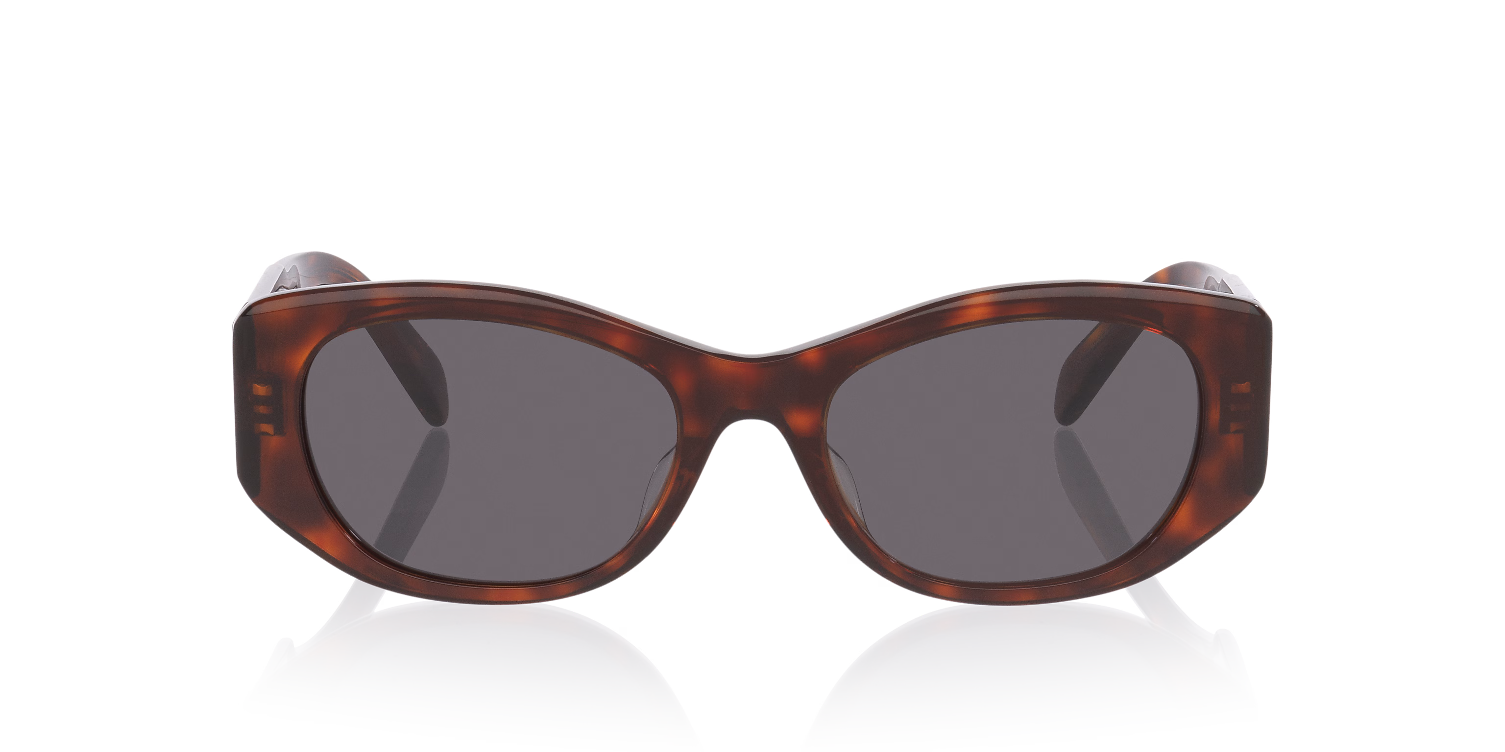 Occhiali Da Sole a Farfalla Havana con Lenti Grigie