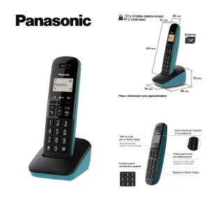 Panasonic Kx-Tgb610Jtc Telefono Cordless Digitale Blu Nero 1Pz