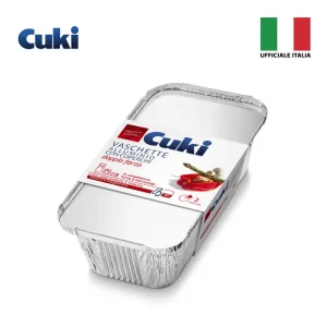 ##CUKI VASCHETTE ALLUMINIO CON COPERCHIO 2PORZIONI 4PZ RW62L ART.21052