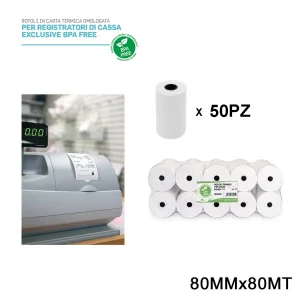 Art. Nba7980T Rotoli Termici Per Cassa 80X80 Bl10