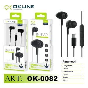 Art.Ok-0082 Okline Tc Auricolari Nero