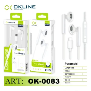 Art.Ok-0083 Okline Tc Auricolari Bianco