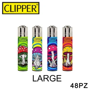 Clipper Accendino Large Magic Mushrooms 48Pz