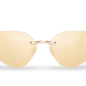 Occhiali Da Sole a Farfalla Oro