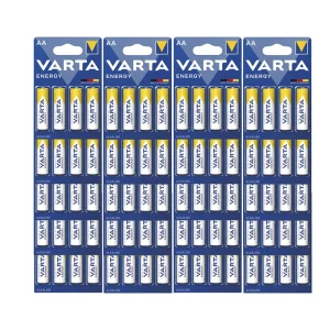 Pacco scorta: 20 blister da 4 pile stilo AA alcaline VARTA Energy LR6 1,5V (80 pile totali)
