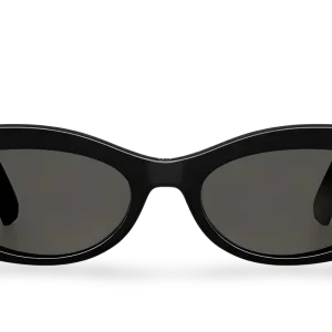 Occhiali Da Sole a Farfalla Nero con Lenti Grigie